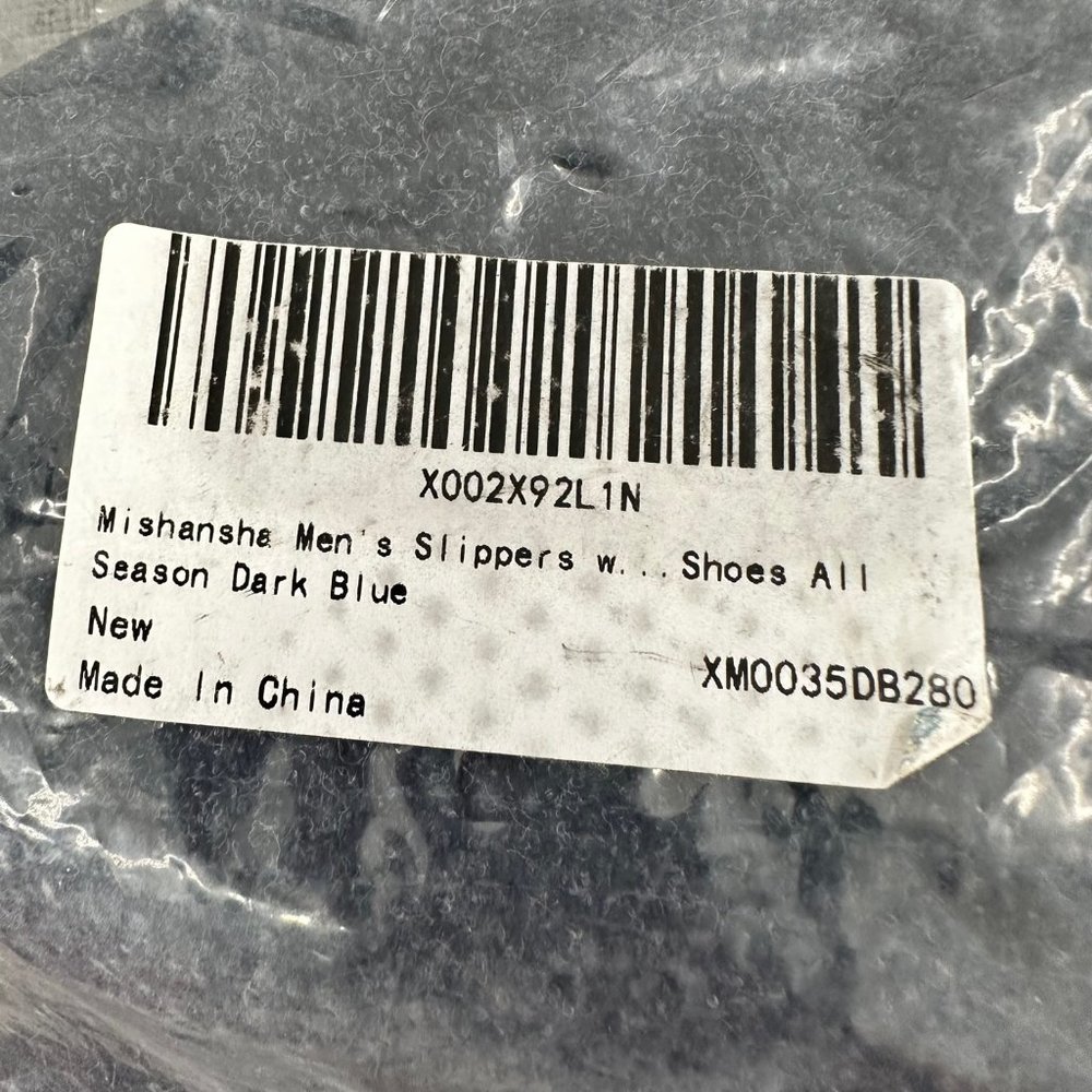 Mishansha Men Home Slippers Memory Foam Fleece Lined Winter House shoes Blue 10 - Picture 12 of 14